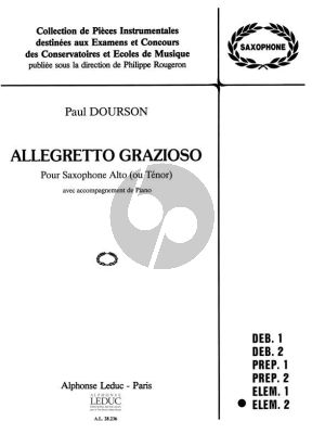 Dourson Allegretto Grazioso Saxophone Alto ou Tenor et Piano