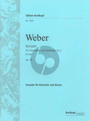Weber Konzert No.2 Es-dur Op.74 Klarinette-Klavier (Hauswald)