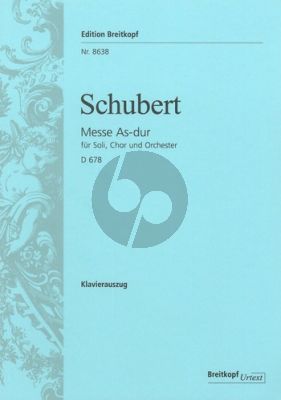 Schubert Messe As-dur D.678 Soli-Chor-Orch.-Orgel Klavierauszug