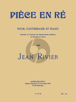 Rivier Piece en Ré Contrebasse-Piano