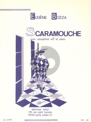 Bozza Scaramouche Op.53 Nol.2 pour Saxophone alto-Piano