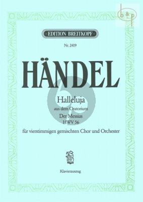 Halleluja from Messiah HWV 56 (SATB-Orch.) (Vocal Score) (arr. W.A.Mozart)