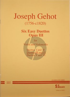 Gehot 6 Easy Duettos Op.3 No.3 - 4 Violin and Cello