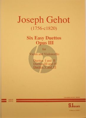 Gehot 6 Easy Duettos Op.3 No.5 - 6 Violin and Cello