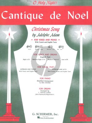 Adam Cantique de Noel (Low Voice (Bb)-Piano) (French-English) (Edited Carl Deis)