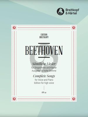 Beethoven Samtliche Lieder Hohe Stimme und Klavier (Breitkopf)