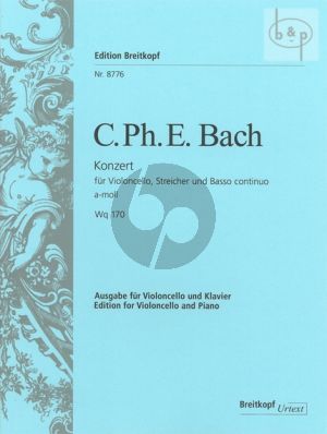 Konzert a-moll Wq 170 Violoncello-Streicher-Bc