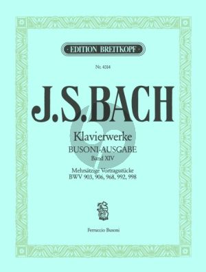 Bach Klavierwerke Vol.14 Multi-movement execution pieces BWV 903, 906, 968, 992, 998 (edited by Ferruccio Busoni)