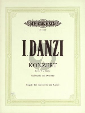Danzi Konzert G-dur Violoncello und Orchester (piano red.) (Klavierauszug) (Feldigl Lebermann mit Cadenza)