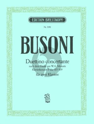 Duettino Concertante K B 88 for 2 Piano's