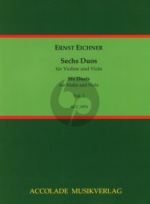 Eichner 6 Duos Op. 10 Vol. 1 No. 1 - 3 Violine und Viola (Part./Stimmen) (Bodo Koenigsbeck)