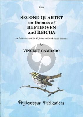 Gambaro Quartet No.2 on themes of Beethoven and Reicha Flute- Clar.[Bb]-Horn[F/Bb]-Bassoon (Score/Parts) (Nex)