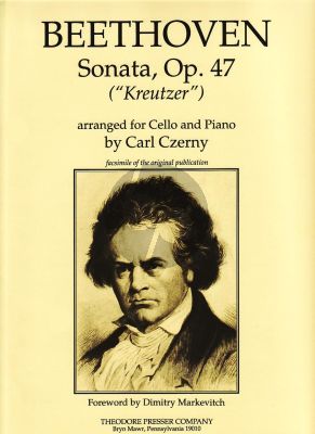 Beethoven Sonata Op.47 "Kreutzer" Violoncello and Piano (Ediited by Carl Czerny)