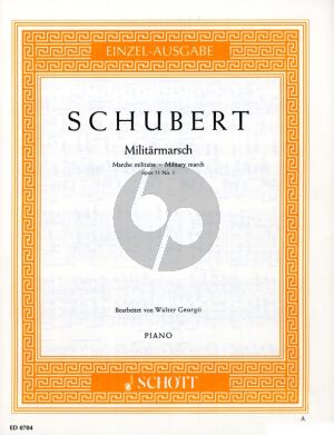 Schubert Militarmarsch D-dur Op. 51 no. 1 D 733 Klavier (Walter Georgii)