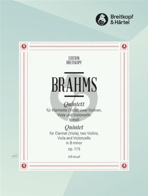 Brahms Quintett h-moll Op.115 Klarinette oder Viola und 2 Violinen-Viola und Violoncello(Stimmen) (Stimmen) (Meyer-Popper)