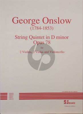 Onslow Quintet d minor Op. 78 2 Violins-2 Violas and Cello (Parts)