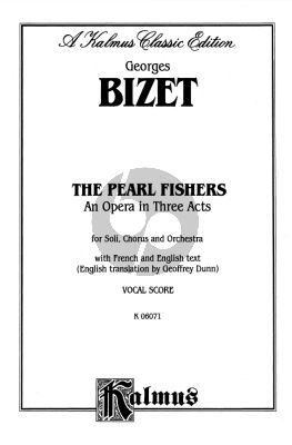 Bizet The Pearl Fishers Vocal Score (French/English)