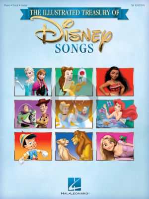 The Illustrated Treasury of Disney Songs (Piano-Vocal-Guitar) (7th. edition)