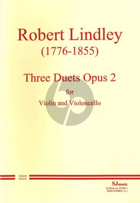 Lindley 3 Duets Op. 2 Violin and Cello