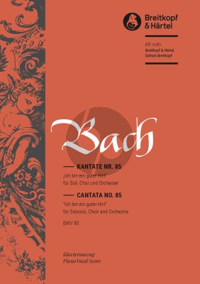 Bach Kantate BWV 85 - Ich bin ein guter Hirt Klavierauszug (deutsch)