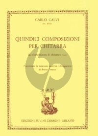Calvi 15 Composizioni for Guitar (edited by Bruno Tonazzi)
