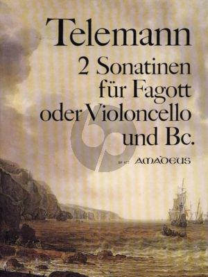 Telemann 2 Sonatinen No.2 c-moll TWV 41:c2 & No.5 a-moll TWV 41:a4 fur Fagott [oder Violoncello] und Bc (von 6 neue Sonatinen) (Bass Stimme komponiert von W.Michel)