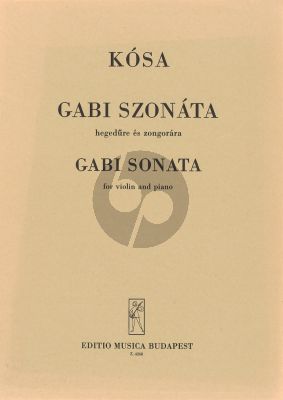 Kosa Gabi Sonata Violin-Piano