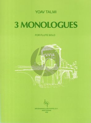 Talmi 3 Monologues (1982) for Flute Solo (With an extra flute part for a flute without low B)