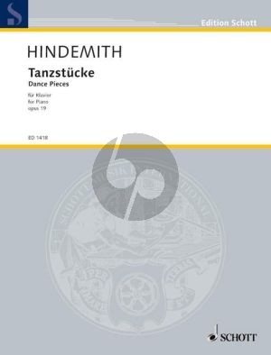 Hindemith Tanzstucke Op. 19 Klavier