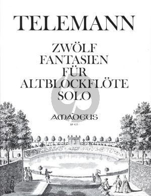 Telemann 12 Fantasien TWV 40:2-13 fur Altblockflöte Solo (Übertragung Martin Nitz)