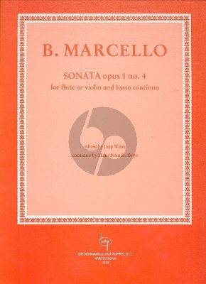 Marcello Sonata Op.1 No.4 Flute (or Violin) and Piano (Jaap Wisse / Hans Brandts Buys)