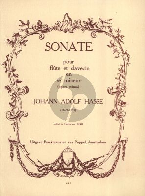 Sonata d-minor Opera Prima Flute and Piano[Bc]