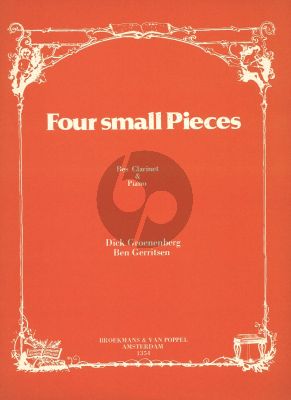Groenenberg Gerritsen 4 Small Pieces for Clarinet Bb and Piano