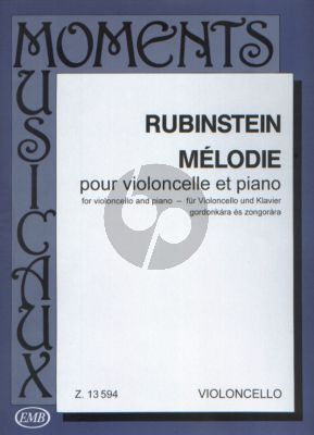 Rubinstein Melodie Opus 3 No. 1 Violoncello and Piano (edited by Árpád Pejtsik) (transcr. by David Popper)