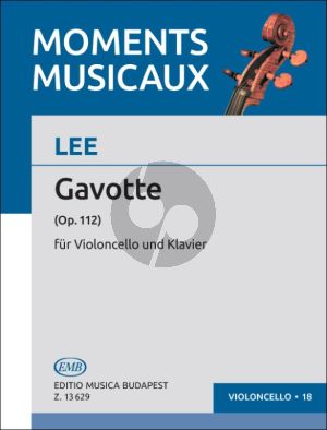 Lee Gavotte Opus 112 Violoncello and Piano (edited by Árpád Pejtsik)