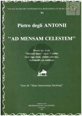 Ad Mensam Celestam Motet No.4 from Motetti Sacri Op.7
