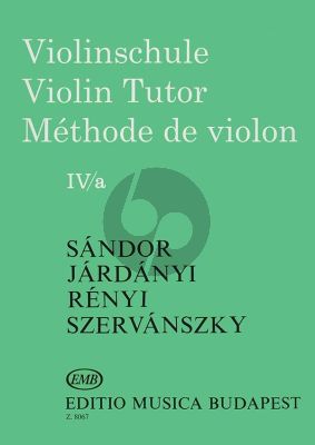 Sandor Szervansky Jardanyi Violin Method Violinschule - Violin Tutor Vol.4A (Hungarian, English, German, French