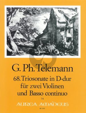 Telemann Trio Sonata D-major TWV 42:D1 2 Violins-Bc (Score/Parts)