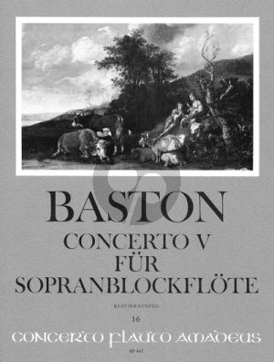 Baston Concerto No.5 C-major Descant Rec.-Strings-Bc (pian red.) (Grete Zahn)