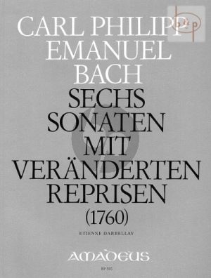 Bach 6 Sonaten mit veränderten Reprisen Wq 50 Clavier (Etienne Darbellay)