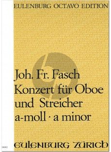 Fasch Konzert a-Moll fur Oboe und Streichorchester Partitur