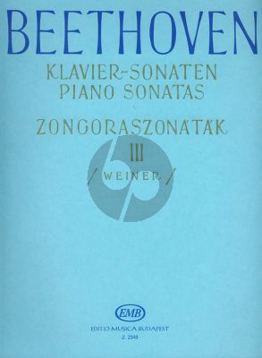 Beethoven Sonatas Vol.3 Piano (edited by Leo Weiner)