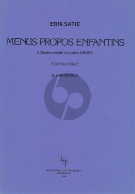 Satie Menus Propos Enfantines piano solo