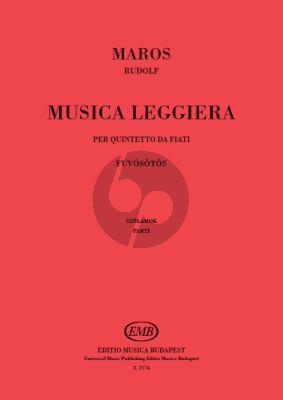 Maros Musica Leggiera for Wind Quintet Parts