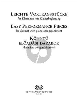EASY PERFORMANCE PIECES for Clarinet and Piano
