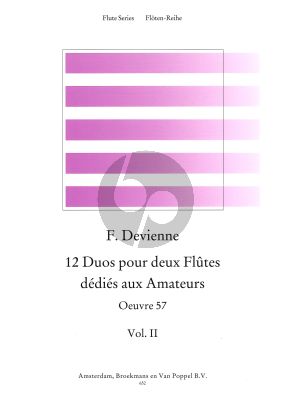 12 Duos dedies aux Amateurs Opus 57 (Op.75) Vol.2 (No.7 - 12) 2 Flutes