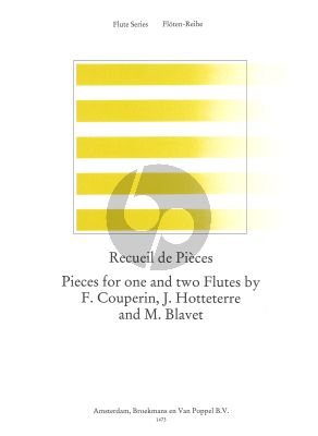 Recueil de Pieces (Pieces for 1 and 2 Flutes) (Couperin-Hottetterre-Blavet) (edited by Frans Vester)