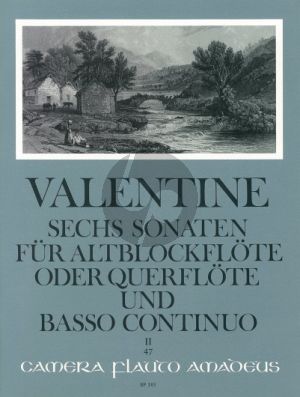 Valentine 6 Sonaten Op. 5 Vol. 2 No. 4 - 6 Altblockflöte (Flöte) und Bc (Willy Hess)