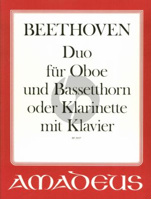 Beethoven Duo aus 'Die Geschopfe des Prometheus' Op.43 No.14 fur Oboe, Bassetthorn [Klarienette] und Klavier Partitur und Stimmen (Herausgeber Willy Hess)
