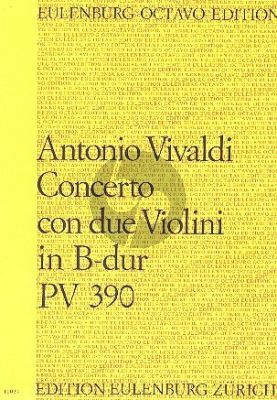 Vivaldi Konzert B-dur RV 524 (PV 390) 2 Violinen-Streicher-Bc Partitur (Berlasz)